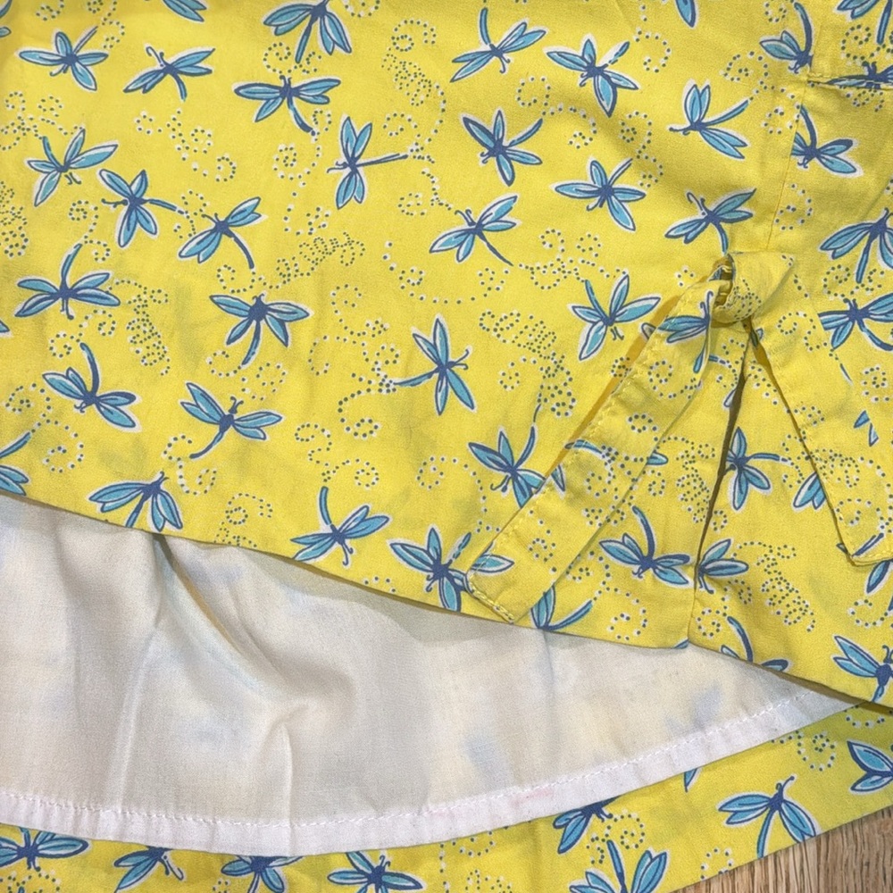 12 Lilly Pulitzer Girl Dragonfly Vibrant Yellow Shift Hidden Lilly Dress Vintage - Picture 2 of 8
